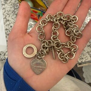 Tiffany & Co. Silver Chain necklace with Heart Tag